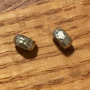 Lot 2 European sterling hammered spacer beads
